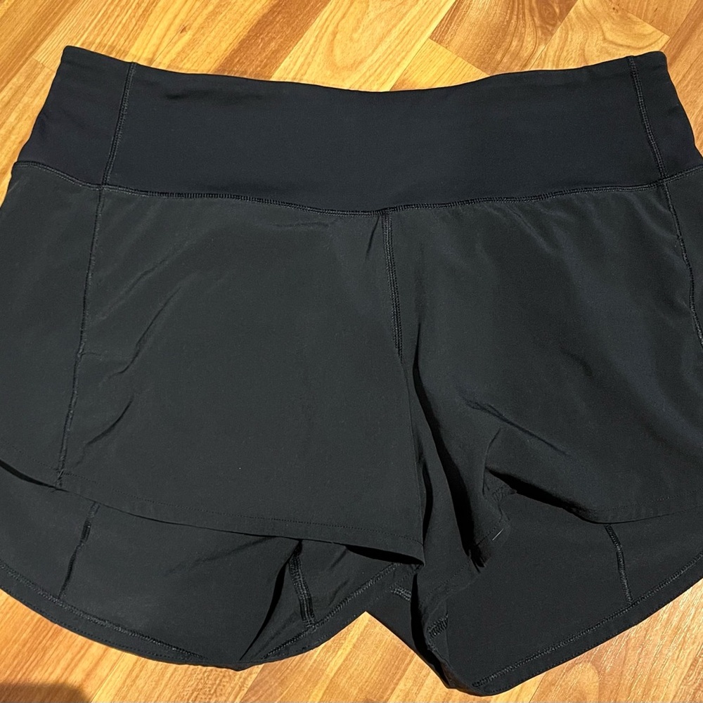 Lululemon Black speed up shorts